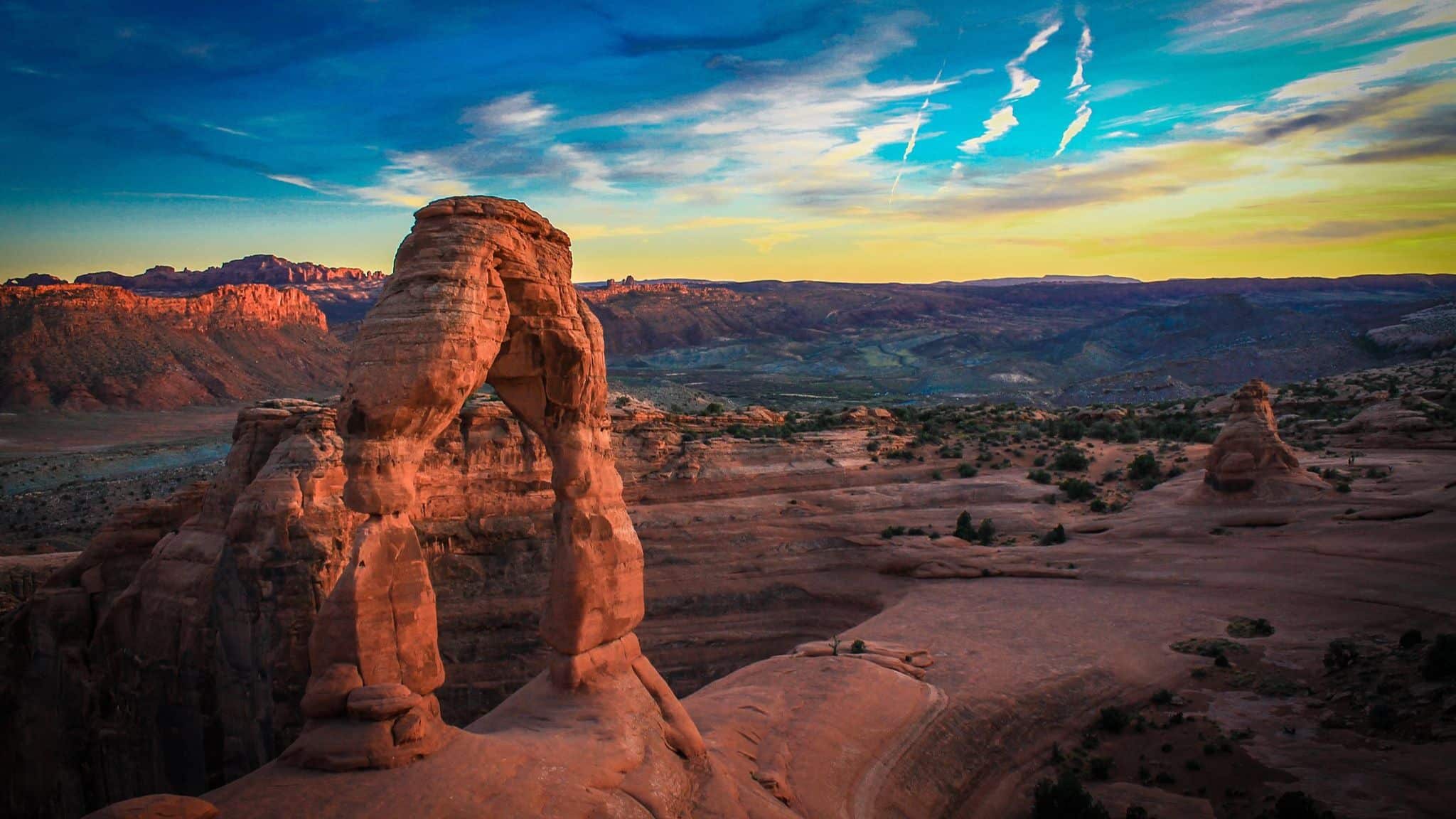 Rocks and desertscape in Moab Arizona