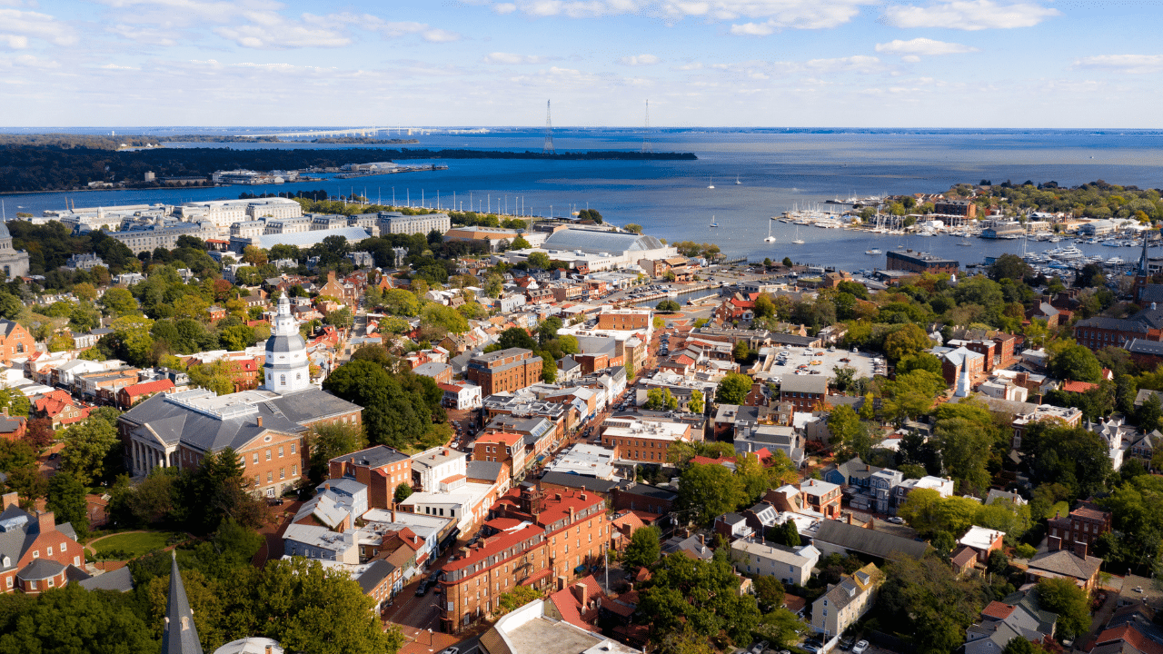 Aerial picture of Annapolis, MD