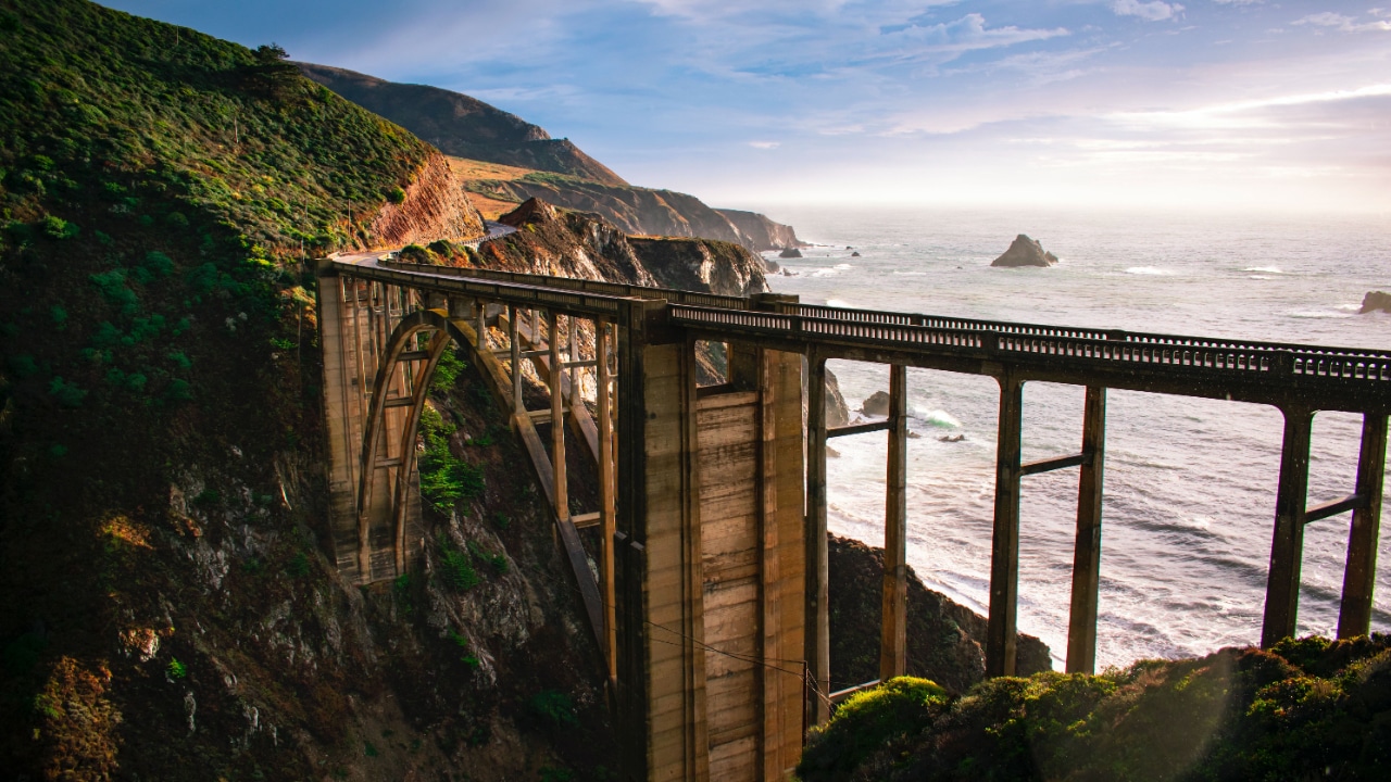 Explore the stunning Big Sur Bridge in California during the Spartan Event Weekend or while visiting nearby Monterey.